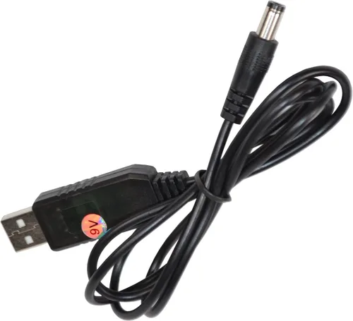 Vista 2 de HQRP Cable convertidor de módulo elevador de 5 V USB a CC de 9 V compatible con reproductor de DVD portátil, altavoz Bluetooth inalámbrico portátil