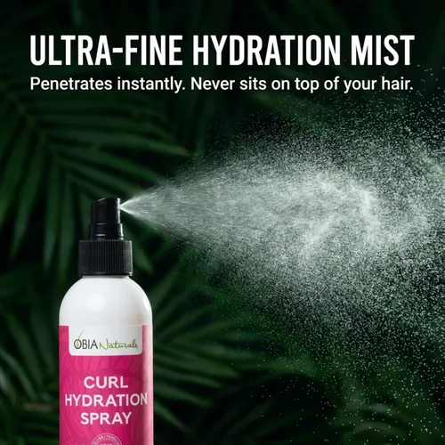 Vista 7 de OBIA Naturals Spray de hidratación para rizos – Hidratante refrescante, hidratante y nutritivo para cabello seco y rizos, 8 onzas.