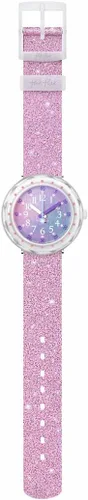 Vista 2 de Flik Flak PEARLAXUS Reloj unisex para niños (Modelo ZFCSP107), rosa
