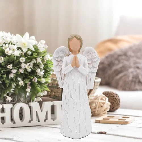 Vista 6 de Figuras de ángel, regalos de ángel, figuras de ángel, estatuas de ángel de oración, ángel guardián esculpido pintado a mano para mujeres, amistad