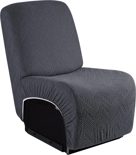 Vista 8 de Funda para silla reclinable sin brazos para sofá reclinable seccional en forma de L, funda elástica para asiento reclinable, funda de asiento