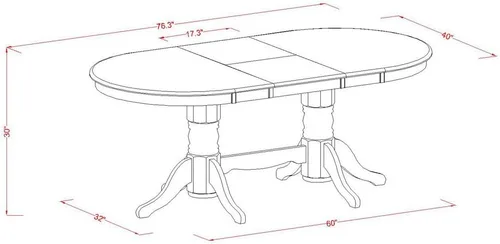 Vista 15 de East West Furniture Vancouver - Juego de cocina de 5 piezas para 4 personas, incluye una mesa de comedor ovalada con hoja de mariposa y 4 sillas