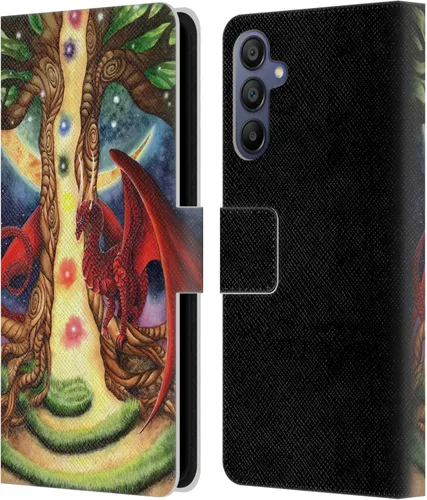 Vista 389 de Head Case Designs Officially Licensed Carla Morrow Galactic Entrancement Dragons Leather Wallet Case Compatible with Samsung Galaxy A07 4G