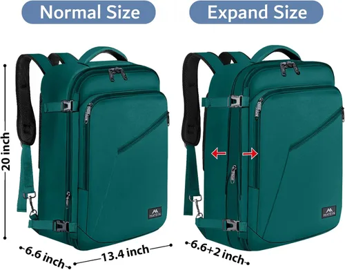 Vista 68 de MATEIN - Mochila de viaje extragrande de 10.56 galones, mochila de viaje ampliable apta para aerolíneas, para viajeros de fin de semana, hombres