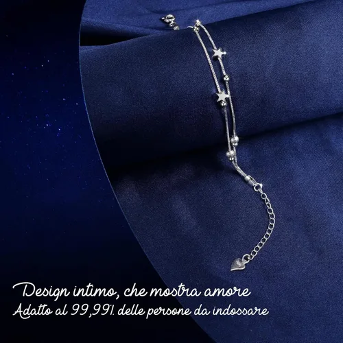 Vista 5 de FANCIBAND Pulseras de plata de ley 925 con dijes para mujer, delicada cadena de plata ajustable, pulsera de cuentas simples, regalos de joyería