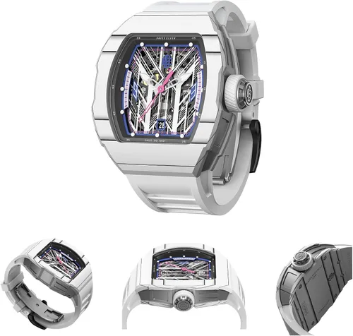 Vista 9 de DAVIS ELVIN - Reloj mecánico impermeable estilo caballero reloj automático Daviselvinwatch reloj de pulsera con movimiento suizo que combina