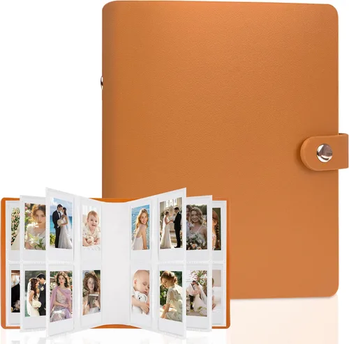Vista 20 de Álbum de fotos de 320 bolsillos para fotos Polaroid de 2 x 3 pulgadas y Fujifilm Instax Mini, funda de piel sintética con caja de regalo premium