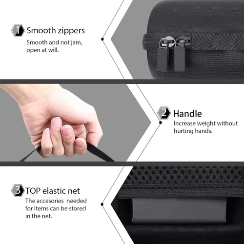 Vista 4 de co2CREA Funda rígida de repuesto para altavoz Bluetooth portátil Bose SoundLink Revolve Series II, carcasa negra
