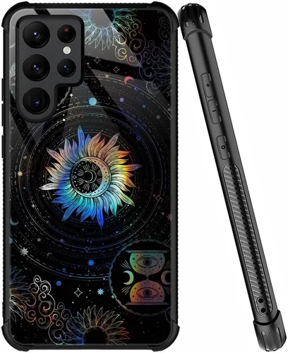 Vista 59 de ZHEGAILIAN Funda compatible con Samsung Galaxy S21, funda de vidrio orgánico para niñas, mujeres y hombres, diseño de cuatro esquinas, antiarañazos