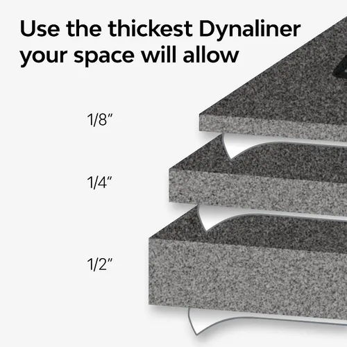 Vista 3 de DYNAMAT 11103 Dynaliner 32" x 54" x 1/2" de grosor - Amortiguador de sonido autoadhesivo - Fabricado en Estados Unidos