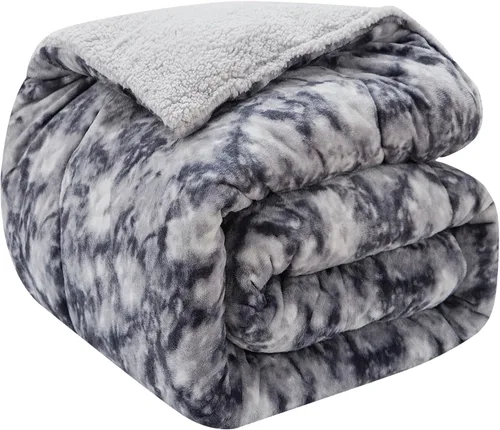 Vista 13 de CHOSHOME Manta de forro polar Sherpa - Manta gruesa y cálida para invierno, manta de felpa suave y mullida para cama, sofá y viajes