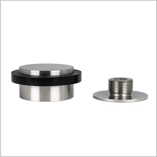 Vista 9 de EVI Tope de puerta adhesivo 1.37 x 0.8 pulgadas Base roscada Caucho negro Acero inoxidable Lacado negro Incluye tornillo + anclaje