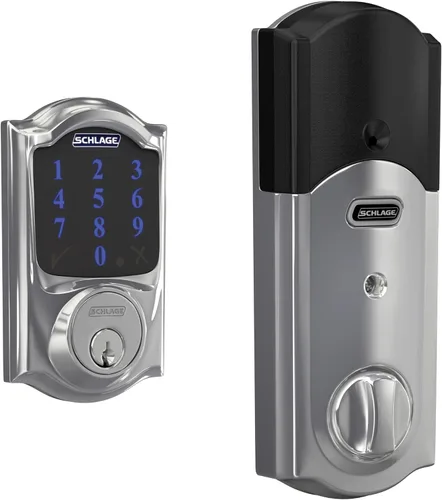 Vista 17 de Schlage Connect BE469ZP CEN 716 - Cerradura de seguridad inteligente con alarma incorporada, moldura Century en bronce envejecido