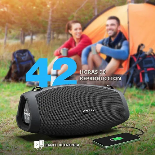 Vista 7 de W-KING Altavoces Bluetooth portátiles ruidosos, 120 W máx. con micrófono inalámbrico 70W Outdoor Speaker Bluetooth Wireless Waterproof, Triple