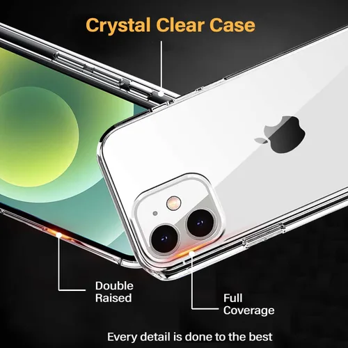 Vista 2 de Amazon Basics Funda protectora a prueba de golpes para iPhone 12 mini, transparente