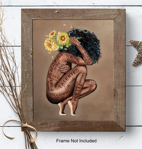 Vista 8 de Arte y decoración de pared de mujeres negras, arte negro, obra de arte de pared afroamericana, imagen de mujer afroamericana, impresión de mujeres