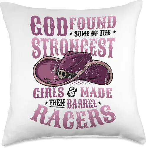Vista 5 de Rodeo Barcel Racerin Designs Barrel Racer Girl Barel Racing - Almohada (16 x 16 pulgadas), multicolor