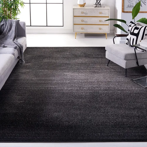 Vista 14 de SAFAVIEH Adirondack Collection - Alfombra decorativa, 2 pies 6 pulgadas x 4 pies, color negro y gris, diseño moderno, no desprende pelusa y de fácil