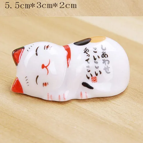 Vista 3 de Paquete de 6 palillos de cerámica con forma de panda, cuchara, tenedores, cuchillos, vajilla de descanso, soporte de panda, adorno festivo para mesa