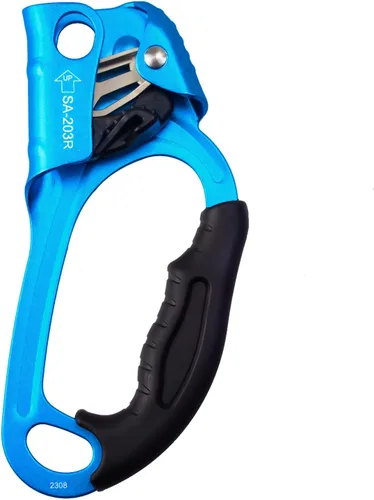 Vista 9 de Ascensor de mano CE, equipo de engranaje de rapel de 308.6 lbs con mango de goma ergonómico para arbolista de árboles de escalada en roca