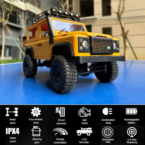 Vista 3 de HLSFWDRIVE Camión teledirigido de la correa eslabonada MN98 RC Off Road