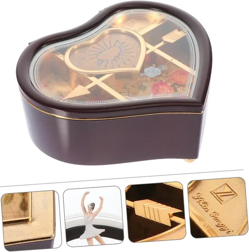 Vista 8 de Holibanna Caja de joyería de música para niñas, regalo para niña, cajón de juguetes, contenedores de almacenamiento para juguetes, organizador