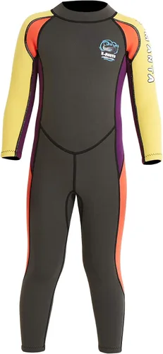 Vista 14 de DIVE & SAIL Traje de neopreno de 0.098 in para niños, manga larga, protección UV, traje de baño térmico