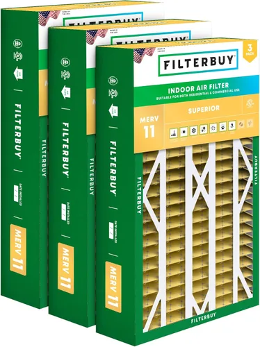 Vista 27 de Filterbuy Filtro de aire MERV 11 de 10 x 17 x 2 pulgadas para defensa de mascotas y alergias (paquete de 3), filtros exteriores plisados