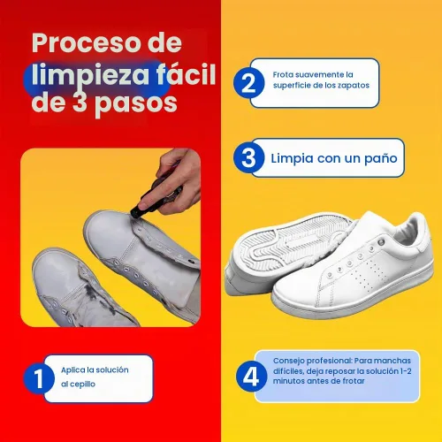 Vista 4 de FRESH KICKS Sneaker Cleaning Kit, Foaming Cleaner & Brush – Restores White Sneakers, Suede, Canvas, & Leather