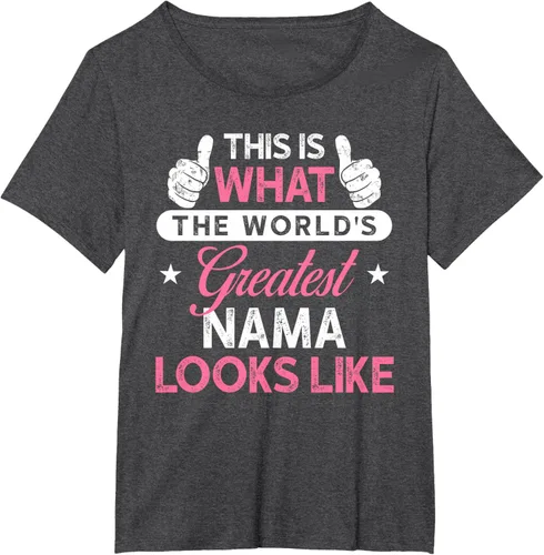Vista 17 de Camiseta Nama para mujer: camiseta de nama más grande del mundo Negro