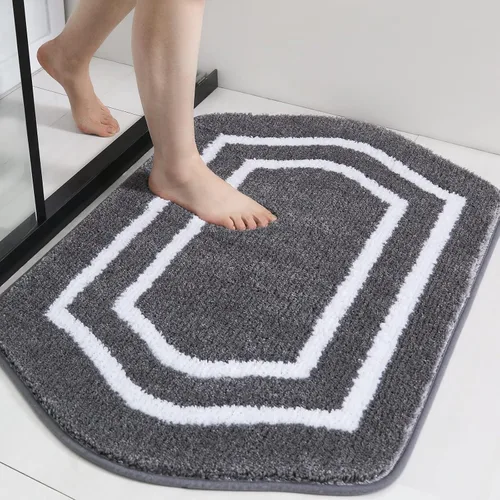 Vista 27 de COSY HOMEER Alfombras de Baño Extra Gruesas para Baño - Juegos de Alfombras Antideslizantes de Lino de Baño Suave Felpa 100% Poliéster Fuerte Sala
