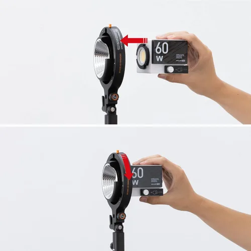 Vista 3 de ZHIYUN Adaptador de montaje Bowens A con soporte ZY para luz G60
