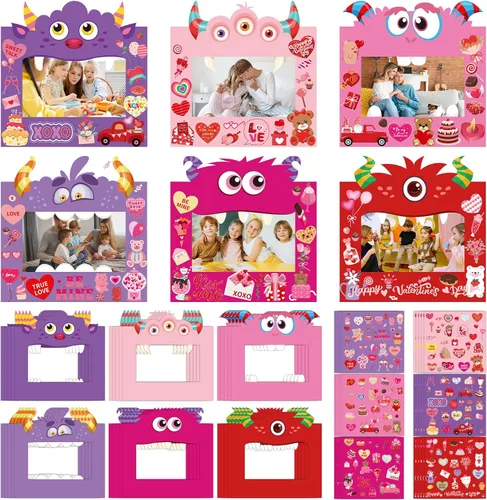 Vista 11 de NOVWANG Adornos de Fotos de Navidad, 30 Piezas de Marcos de Fotos Colgantes de Navidad con 30 Hojas de Pegatinas, Adornos de Fotos, Decoraciones