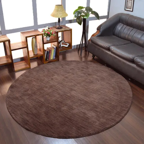 Vista 49 de Alfombras de área de lana anudadas a mano en telar, ecológicas - 10'x10', cuadradas, color aguamarina, diseño liso sólido, alfombras de área gruesas