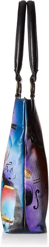Vista 3 de Anna by Anuschka - Bolso de mano para mujer, piel auténtica, grande, diseño clásico