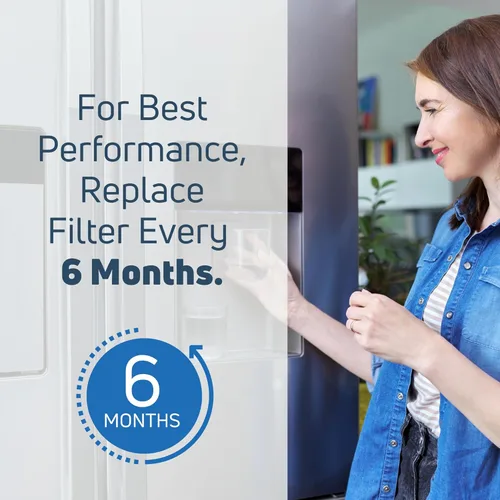 Vista 8 de Paquete de 4 filtros de agua de repuesto para refrigerador General Electric GSS25WGTMBB, compatible con cartucho de filtro de agua de refrigerador
