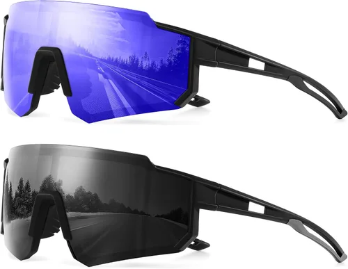 Vista 19 de Gafas de sol polarizadas deportivas para hombres y mujeres, gafas de sol para pesca, ciclismo, bicicleta de montaña, béisbol con protección UV