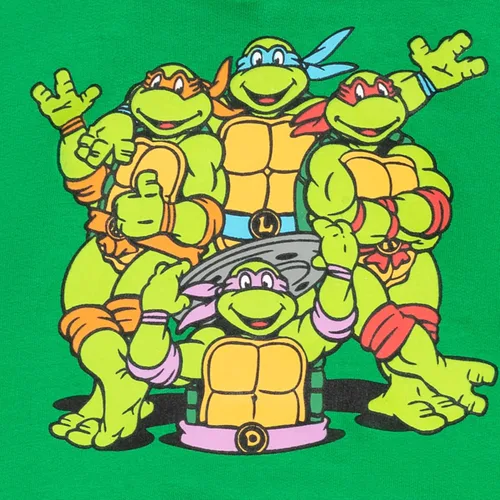 Vista 3 de Teenage Mutant Ninja Turtles TMNT Leonardo Michelangelo Raphael - Sudadera con capucha de forro polar para niños pequeños a grandes