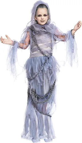 Vista 3 de Spooktacular Creations Haunting Beauty - Disfraz de fantasma para niña (talla M 7-9)