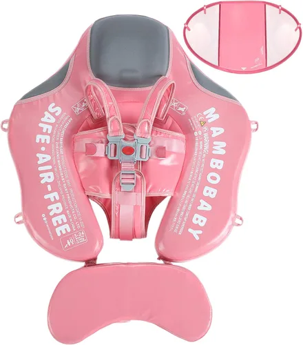 Vista 27 de Mambobaby Flotador con Cola para Bebé con Toldo, Flotador de Piscina Infantil, Entrenador de Natación para Bebés, Flotador de Agua sin Aire, Ángel