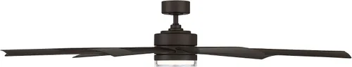 Vista 5 de Wynd XL - Ventilador de techo inteligente de 9 aspas para interiores y exteriores, 72 pulgadas, bronce con kit de luz LED de 2700 K y control