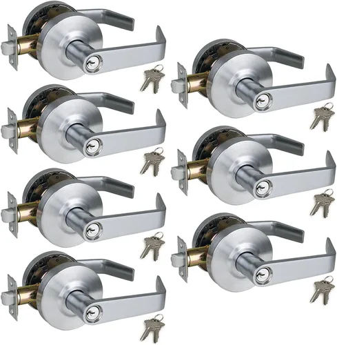 Vista 31 de ANSI Grado 2 Manija de Puerta de Entrada Comercial con Llave, Certificada UL, Cumple ADA, Cromo Satinado 26D, GRD2-72ET-1P