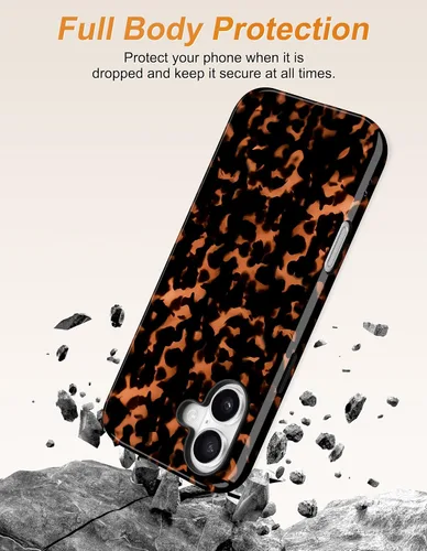 Vista 339 de Jusy Funda compatible con MagSafe con estampado de caparazón de tortuga marrón para iPhone 7/8/SE, cubierta protectora de TPU suave magnética