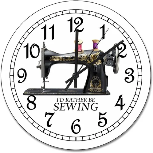 Vista 17 de ArogGeld Reloj de pared personalizado para sala de costura, botón de joya de color, 10 pulgadas, reloj de sala de manualidades, funciona