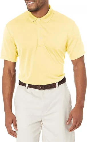 Vista 9 de PGA Tour Men's Airflux Solid Mesh Short Sleeve Classic Golf Polo Shirt Asfalto
