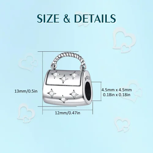 Vista 7 de Jokmeo 925 Sterling Silver Charms Beads Charms for Bracelet Necklace, Dangle Pendant Bead Jewelry Gift for Women Girls