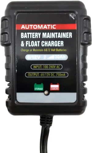 Vista 2 de Cargador automático de batería inteligente Monitorizar/mantener/almacenamiento de flotador/goteo motocicleta, automóvil, ATV, marina, deportes