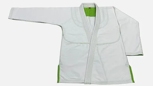 Vista 3 de Bjj Gi Jiu Jitsu Con Puntada Verde Bjj Gi Jiu Jitsu Kimonos Gi 100% Algodón Perl Tejido 450GSM