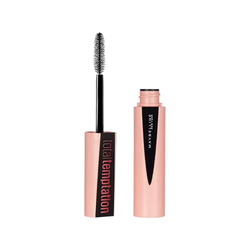 Vista 7 de Máscara de pestañas lavable de Maybelline Total Temptation. Negro más negro. 0.27 oz oz., lavable