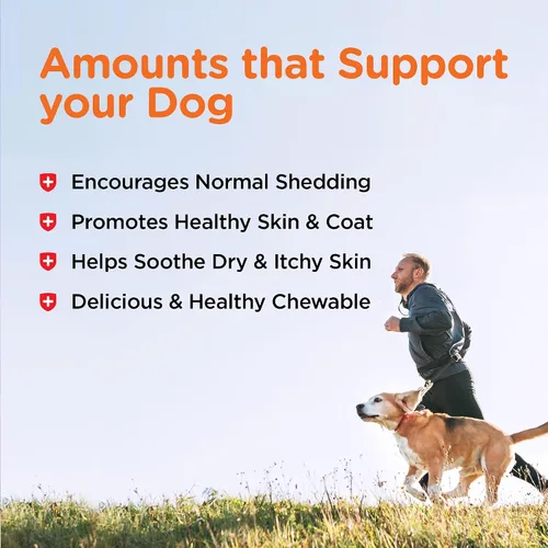 Vista 10 de Nutri-Vet Shed Defense - Masticables suaves para perros, suplemento de piel y pelaje para perros, Omega 3 de aceite de pescado, tratamiento